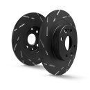 EBC Black Dash-Disc Bremsscheiben Hinterachse mit ABE für PEUGEOT PARTNER Kasten (5) 1.9 D / USR1067