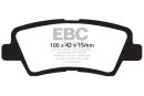 EBC Blackstuff Serien Bremsbeläge Hinterachse mit ABE für HYUNDAI i10 (BA, IA) 1,0 LPG / DP1875