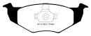EBC Blackstuff Serien Bremsbeläge Vorderachse mit ABE für VW POLO Kasten (86CF) 1.0 / DP1064