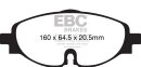 EBC Blackstuff Serien Bremsbeläge Vorderachse für VW GOLF VII (5G1, BQ1, BE1, BE2) 1.5 TSI / DPX2150
