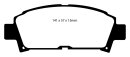 EBC Blackstuff Serien Bremsbeläge Vorderachse mit ABE für TOYOTA AVENSIS Kombi (_T22_) 2.0 D-4D (CDT220_) / DP995