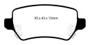 EBC Blackstuff Serien Bremsbeläge Hinterachse mit ABE für OPEL CORSA C (X01) 1.7 DTI / DP1447