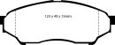EBC Blackstuff Serien Bremsbeläge Vorderachse mit ABE für MITSUBISHI PAJERO PININ (H6_W, H7_W) 2.0 GDI (H67W, H77W) / DP1347