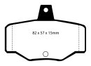 EBC Blackstuff Serien Bremsbeläge Hinterachse mit ABE für NISSAN ALMERA II Hatchback (N16) 1.5 dCi / DP834