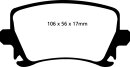 EBC Blackstuff Serien Bremsbeläge Hinterachse mit ABE für SEAT LEON (1P1) 2.0 TDI / DP1518