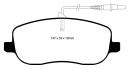 EBC Blackstuff Serien Bremsbeläge Vorderachse mit ABE für FIAT SCUDO Combinato (220_) 2.0 JTD / DP1466
