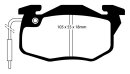 EBC Blackstuff Serien Bremsbeläge Vorderachse mit ABE für RENAULT RAPID Kasten (F40_, G40_) 1.1 (F401) / DP545