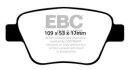 EBC Blackstuff Serien Bremsbeläge Hinterachse mit ABE für VW BEETLE (5C1, 5C2) 2.0 TDI / DPX2075