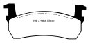 EBC Blackstuff Serien Bremsbeläge Vorderachse für NISSAN MICRA I (K10) 1.2 / DP484