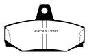 EBC Blackstuff Serien Bremsbeläge Hinterachse mit ABE für VOLVO 940 II Kombi (945) 2.3 ti / DP793