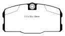 EBC Blackstuff Serien Bremsbeläge Vorderachse mit ABE für MERCEDES-BENZ S-KLASSE (W126) 500 SE, SEL (126.036) / DP443