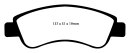 EBC Blackstuff Serien Bremsbeläge Vorderachse mit ABE für PEUGEOT PARTNER Combispace (5F) 1.4 / DP1374