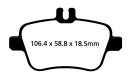 EBC Blackstuff Serien Bremsbeläge Hinterachse für MERCEDES-BENZ SLK (R172) 350 (172.457) / DPX2157