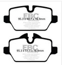 EBC Greenstuff Aramid Bremsbeläge Hinterachse mit ABE für MINI MINI PACEMAN (R61) Cooper SD ALL4 / DP22102