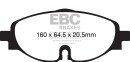 EBC Greenstuff Aramid Bremsbeläge Vorderachse für VW GOLF VII (5G1, BQ1, BE1, BE2) 1.4 TSI / DP22150