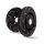 EBC High-Carbon Blade Disc Black Bremsscheiben Hinterachse mit ABE für VOLVO V50 (MW) T5 AWD / BSD1307