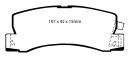 EBC Redstuff Keramik Bremsbeläge Hinterachse für TOYOTA COROLLA Compact (_E11_) 1.4 (EE111_) / DP3628C