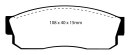 EBC Redstuff Keramik Bremsbeläge Vorderachse für NISSAN SUNNY II Traveller (B12) 1.5 / DP3452C