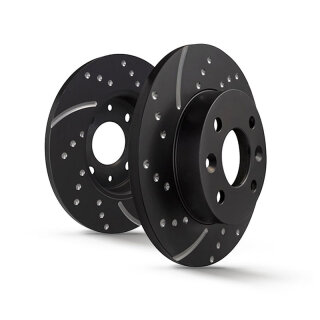 EBC Turbo Groove Disc Black Bremsscheiben Vorderachse mit ABE für MERCEDES-BENZ E-KLASSE (W124) E 300 Turbo-D 4-matic (124.333) / GD303