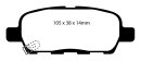 EBC Yellowstuff High-End Bremsbeläge Hinterachse für NISSAN MURANO (Z50) 3.5 4x4 / DP41666R