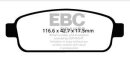 EBC Yellowstuff High-End Bremsbeläge Hinterachse mit ABE für OPEL ASTRA J (P10) 1.6 / DP42066R