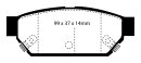 EBC Yellowstuff High-End Bremsbeläge Hinterachse für MITSUBISHI LANCER V Station Wagon (CB_W, CD_W) 1.6 16V (CB4W) / DP4986R
