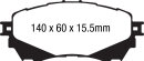 EBC Yellowstuff High-End Bremsbeläge Vorderachse mit ABE für MAZDA 6 Stufenheck (GJ, GL) 2.2 D / DP42170R