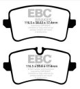 EBC Blackstuff Bremsbeläge Hinterachse für AUDI...