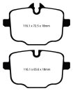 EBC Redstuff Bremsbeläge Hinterachse für BMW 7 (G11, G12) 730 d - 195 KW / DP32089C