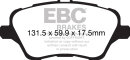 EBC Yellowstuff Bremsbeläge Hinterachse für...