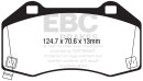 EBC Blackstuff Bremsbeläge Vorderachse für ABARTH 124 Spider (348_) 1.4 - 125 KW / DPX2286
