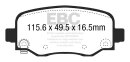 EBC Blackstuff Bremsbeläge Hinterachse für JEEP...
