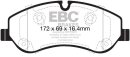 EBC Blackstuff Bremsbeläge Vorderachse für FORD...