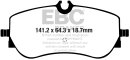 EBC Blackstuff Bremsbeläge Hinterachse für VW...