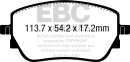 EBC Blackstuff Bremsbeläge Hinterachse für...