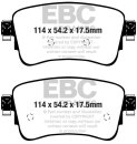 EBC Redstuff Bremsbeläge Hinterachse für AUDI...