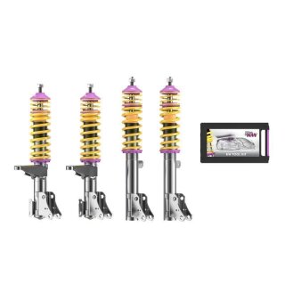 KW Gewindefahrwerk Variante 1 inox für AUDI COUPE (89, 8B) 2.0 20V quattro / 10210014